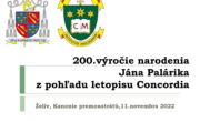 200.výročie narodenia Jána Palárika z pohľadu letopisu Concordia